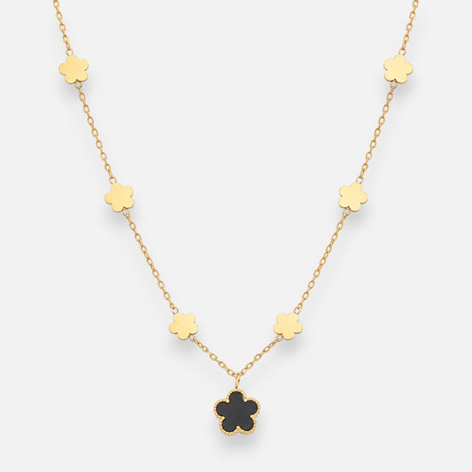 Collar Flores Ónix