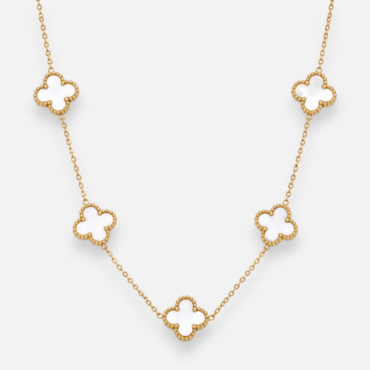 Collar Trébol de la Suerte Nácar