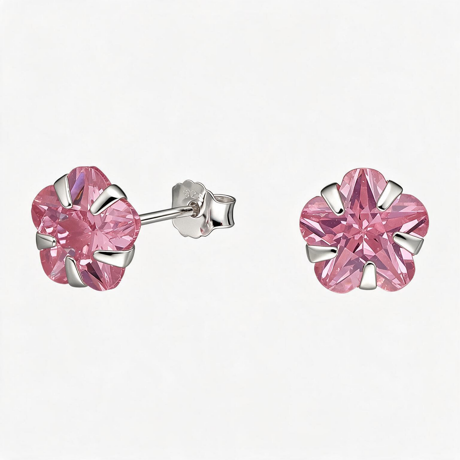 Aro Flor Circón Rosa Francia 4 mm