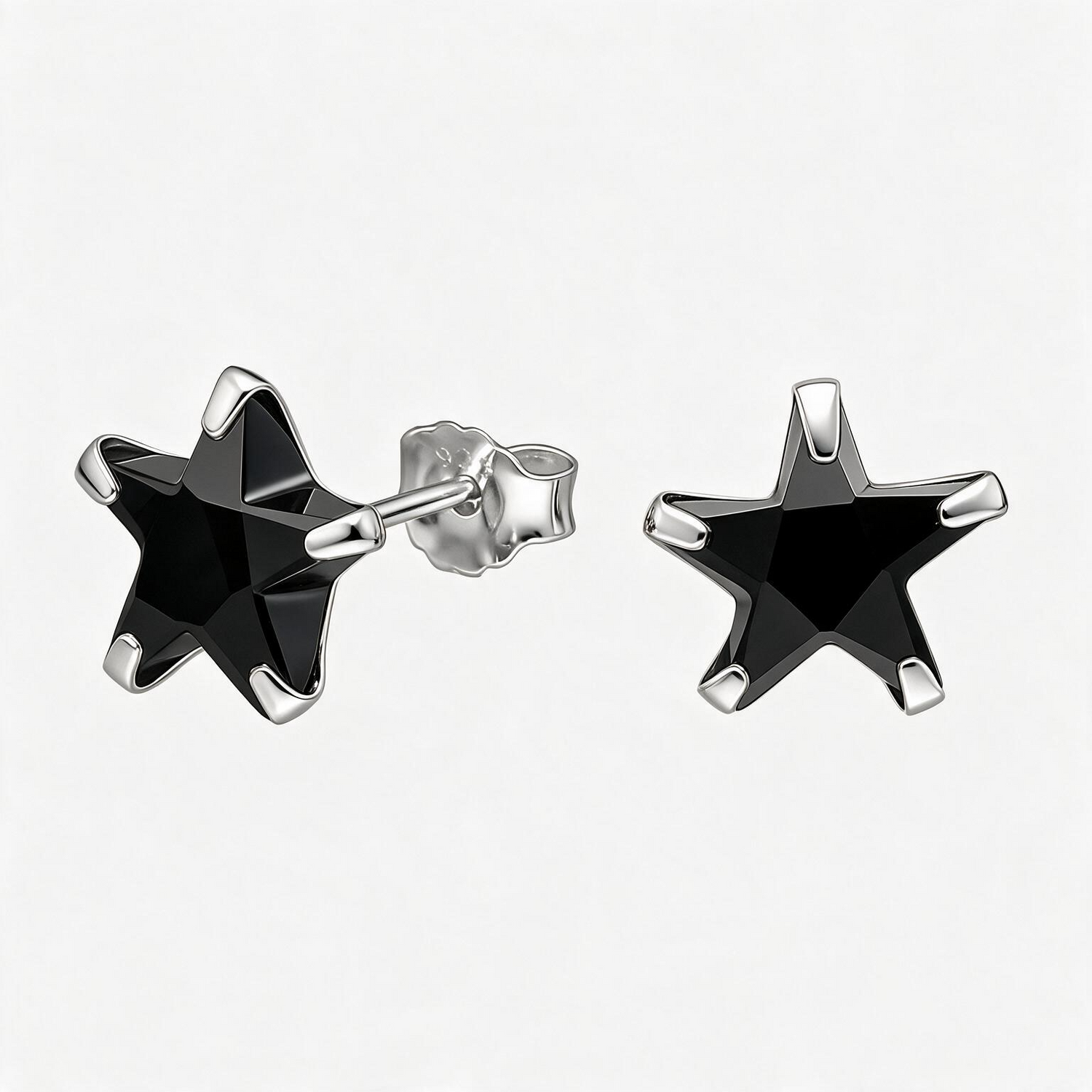 Aro Estrella Circón Ónix 8 mm