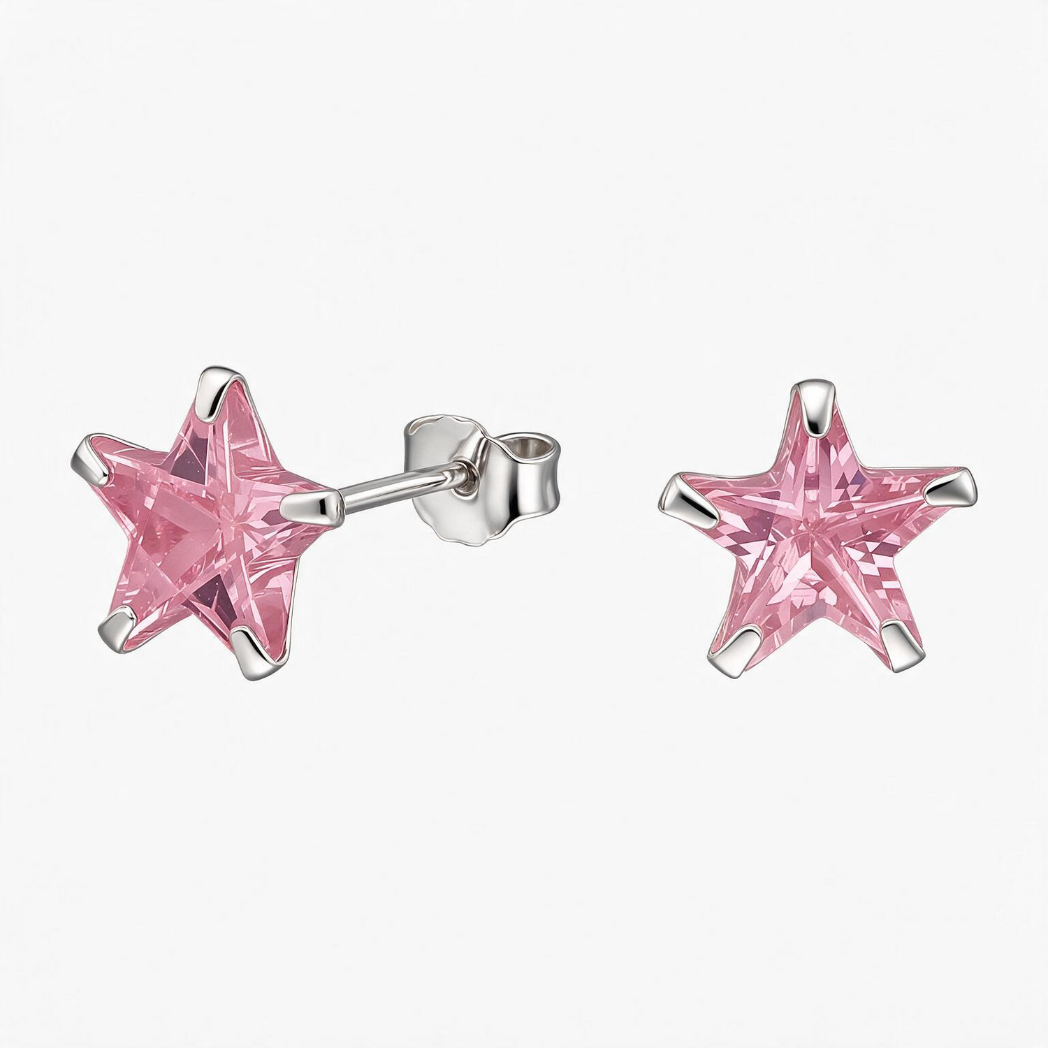 Aro Estrella Circón Rosa Francia 8 mm