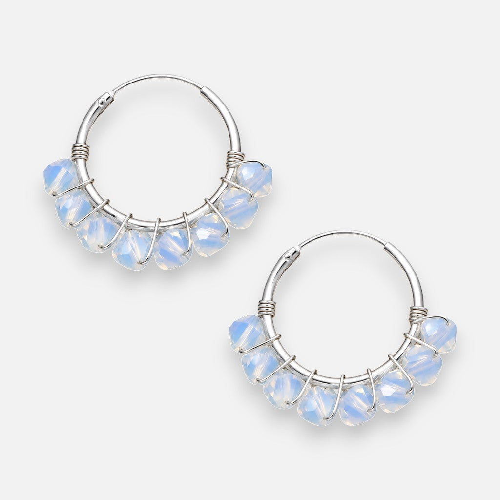 Argolla Hecha con Cristales Swarovski® Tornasol 16 mm