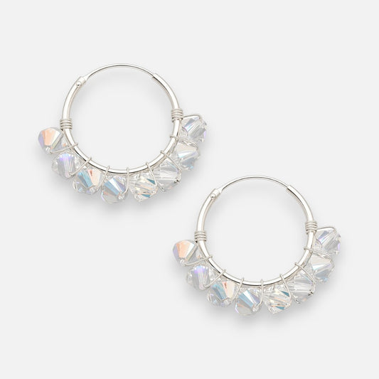 Argolla Hecha Cristales Swarovski® Tornasol 16 mm