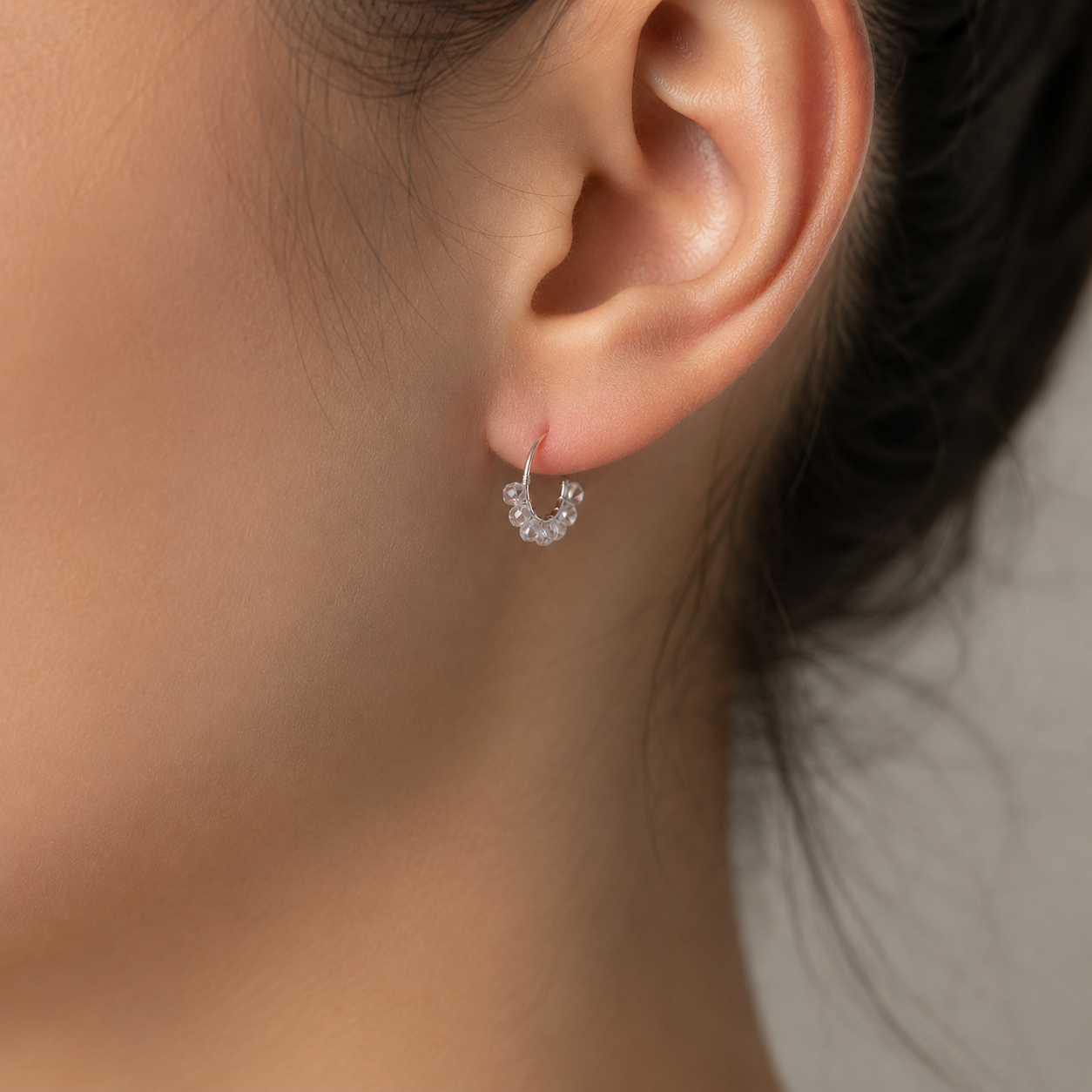 Argolla Hecha Cristales Swarovski® Tornasol 16 mm