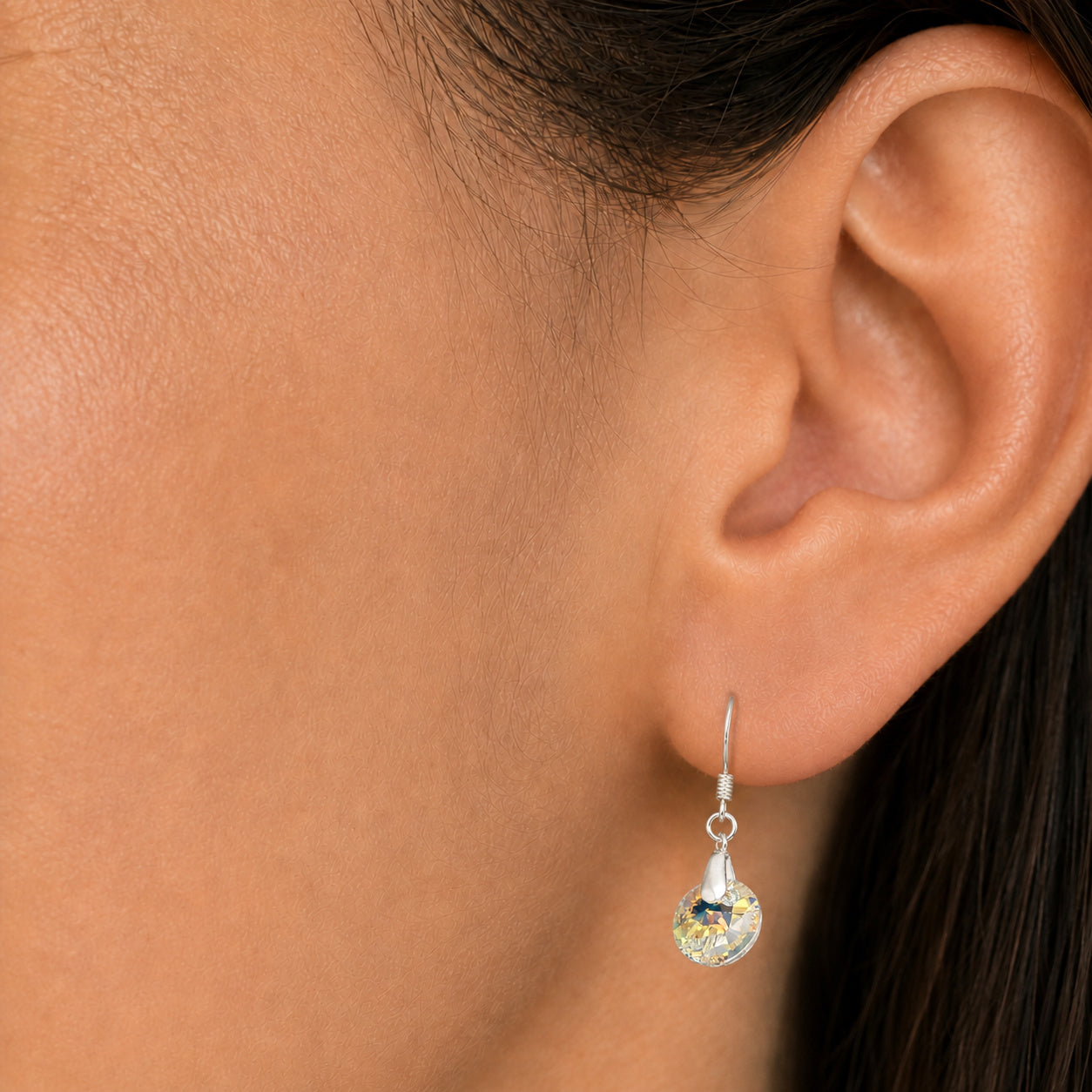 Aro Hecho con Cristal Swarovski® Tornasol 8 mm