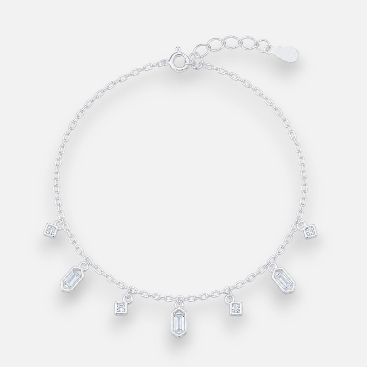 Pulsera Péndulos Rombos Circones Baguette