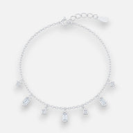 Pulsera Péndulos Rombos Circones Baguette