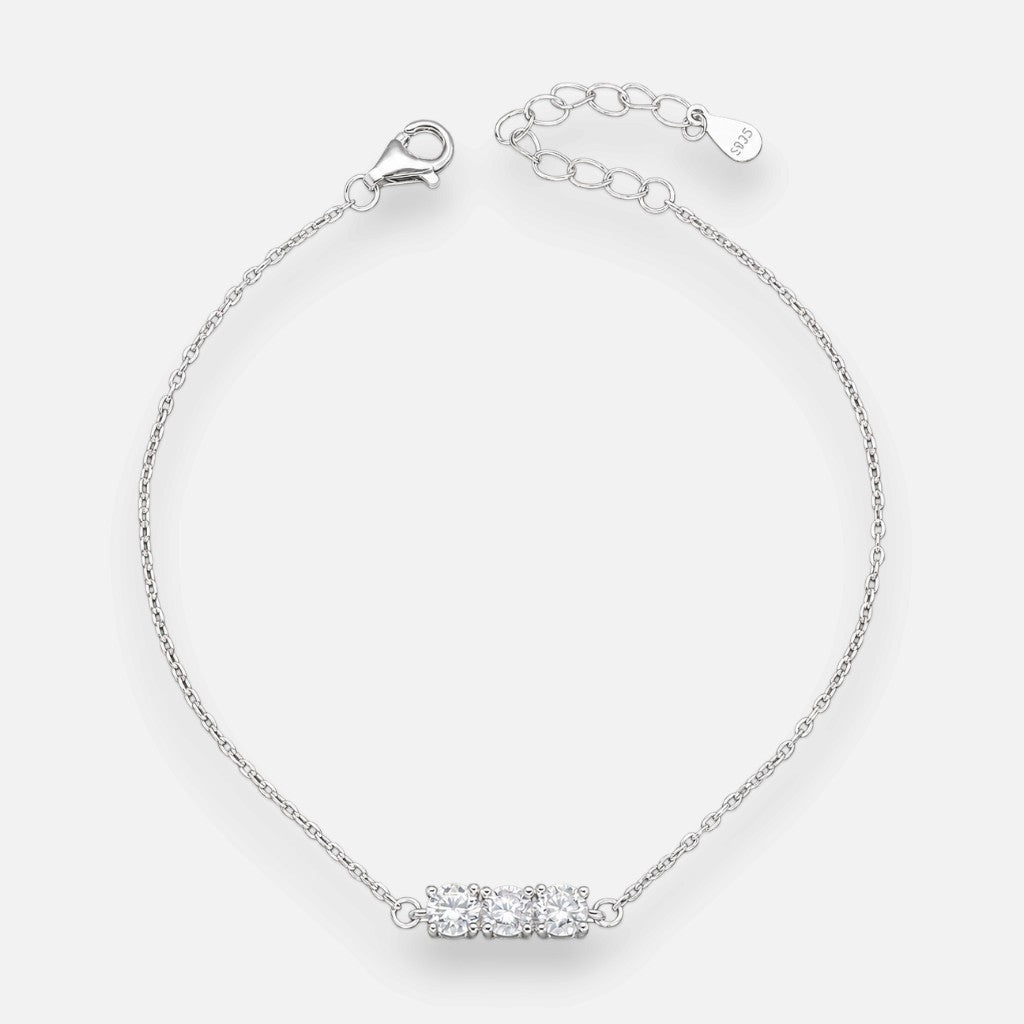 Pulsera Moissanita Trilogía