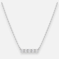 Collar Moissanitas lineales 3 mm