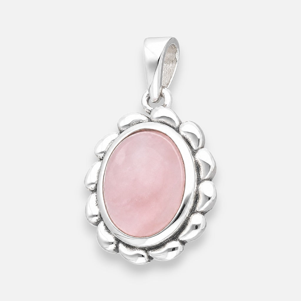 Colgante Etnico Cuarzo Rosado