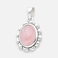 Colgante Etnico Cuarzo Rosado