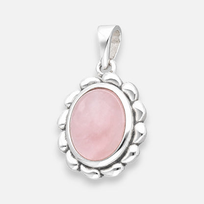 Colgante Etnico Cuarzo Rosado