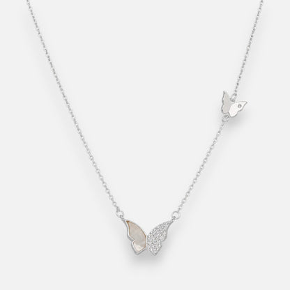 Collar Mariposas Nacar Circones