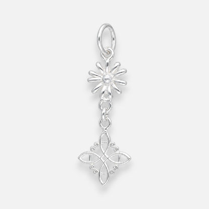 Colgante Flor Margarita Nudo de Bruja
