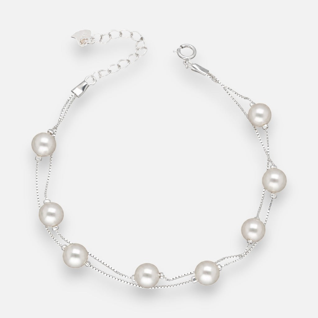Pulsera Veneciana Doble Perlas