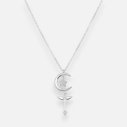 Collar Media Luna Estrella Varita Mágica Circones