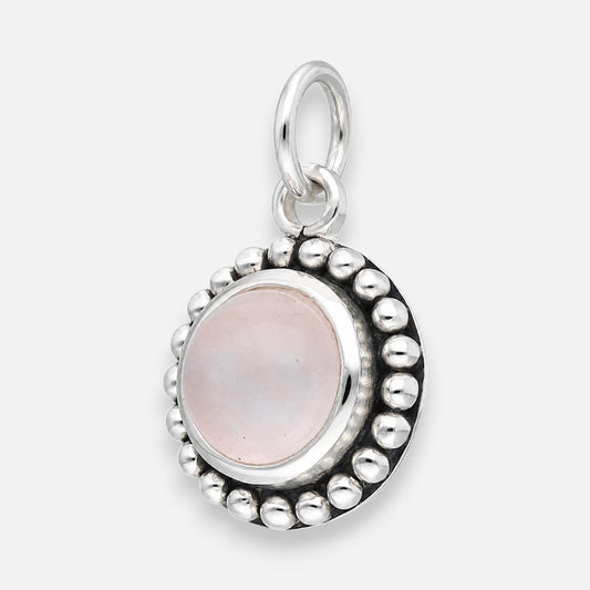 Colgante Etnico Cuarzo Rosado