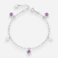 Pulsera Tradicional Estrellas Circones Amatista