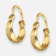 Argolla Mini Bote Corazón  15x10 mm