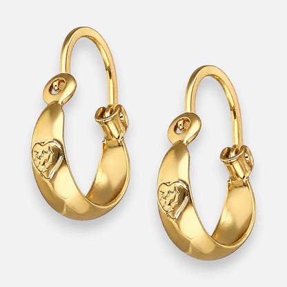 Argolla Mini Bote Corazón  15x10 mm