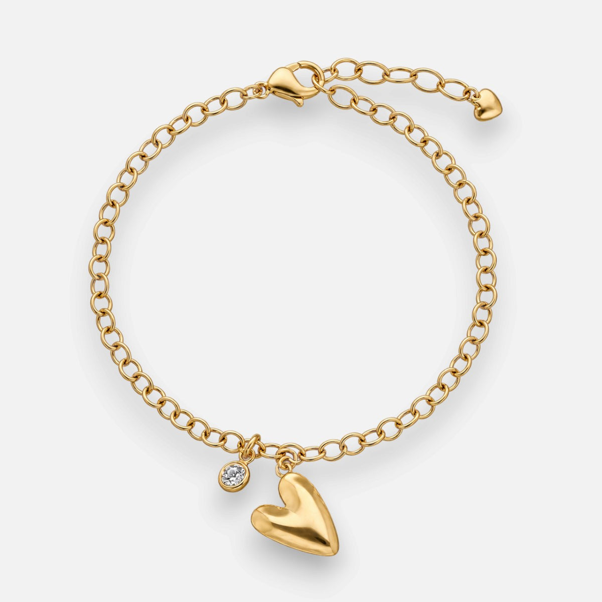 Pulsera Circulos Corazón Circón