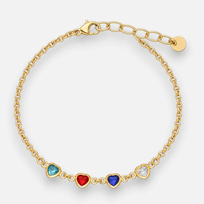 Pulsera Rolo Corazones Multicolor