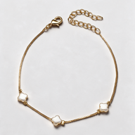 Pulsera Veneciana Trébol de la Suerte Nacar