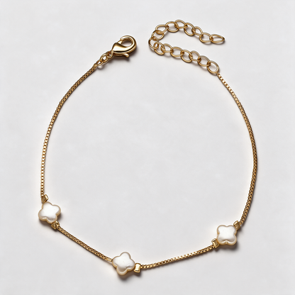 Pulsera Veneciana Trébol de la Suerte Nacar