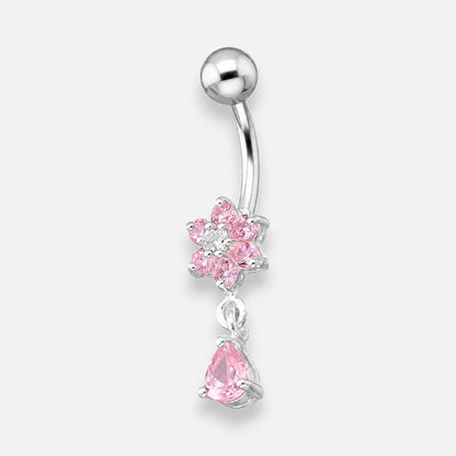 Piercing Ombligo Flor Circones Rosa Francia