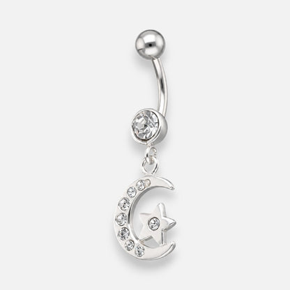 Piercing Ombligo Media Luna Estrella Circones