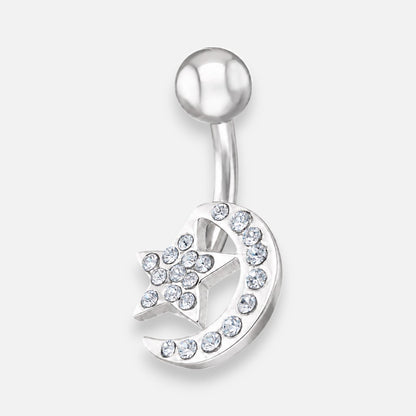 Piercing Ombligo Estrella Media Luna Circones