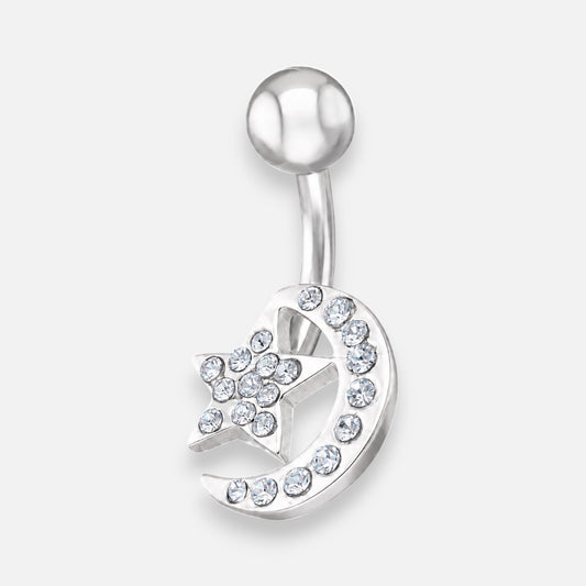 Piercing Ombligo Estrella Media Luna Circones