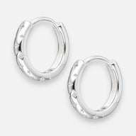 Aro Argolla Huggie Estrellas Circones 15 mm