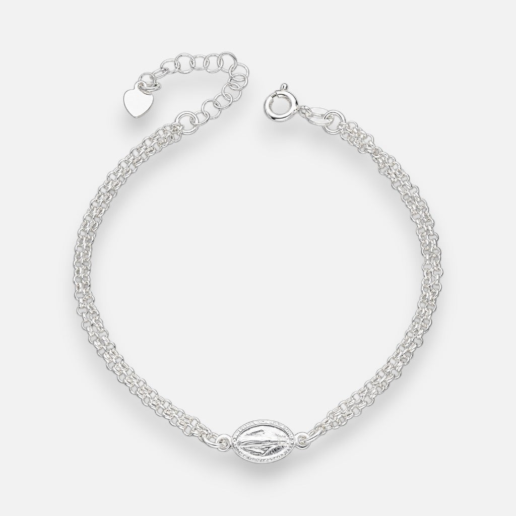 Pulsera Virgen de los Rayos Rolo Doble