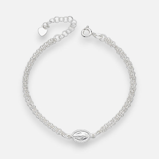 Pulsera Virgen de los Rayos Rolo Doble