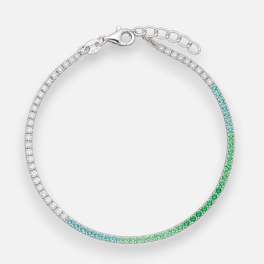 Pulsera Circones Tenis Esmeralda
