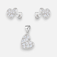 Conjunto Corazón Circones Baguette