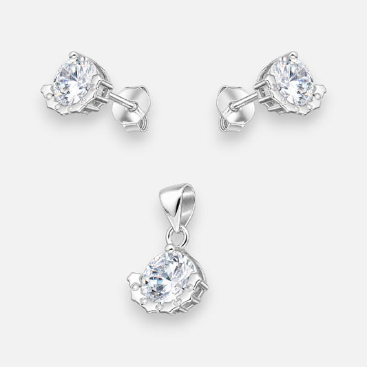Conjunto Circón Punto de Luz Mini Estrellas
