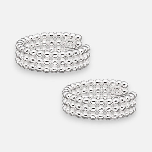 Aro Ear Cuff Malla de Esferas