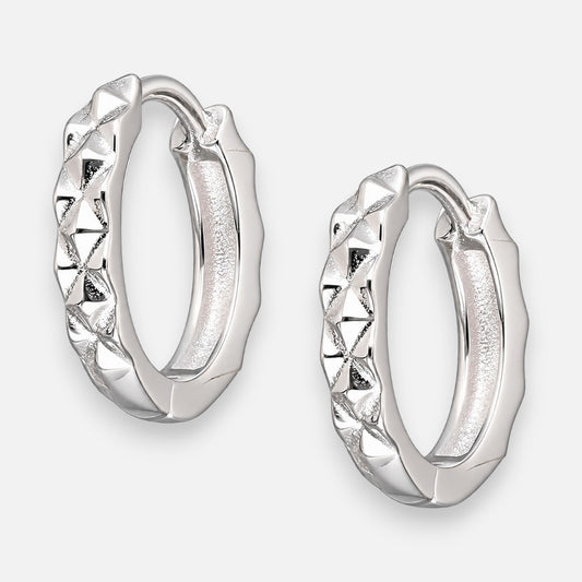 Argolla Huggie Rombo Circones 14 mm