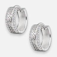 Argolla Huggie Corazones Circones 13 mm