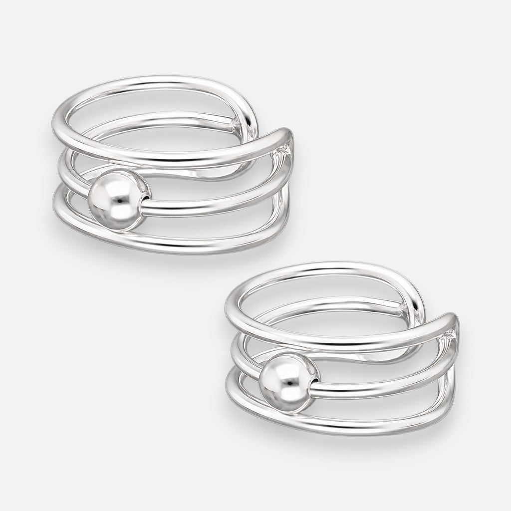 Aro Ear Cuff Líneas Esfera