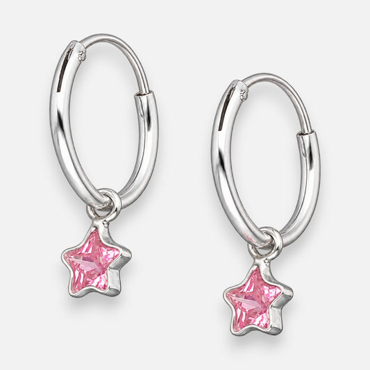Argolla Estrella Circón Rosa Francia 12 mm