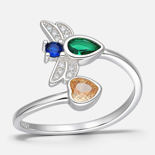 Anillo Ajustable Libélula Circones Multicolor