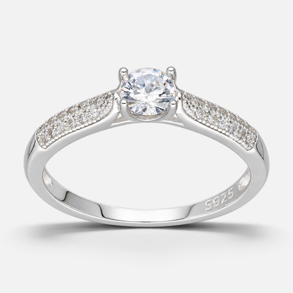 Anillo Solitario Circones Pave
