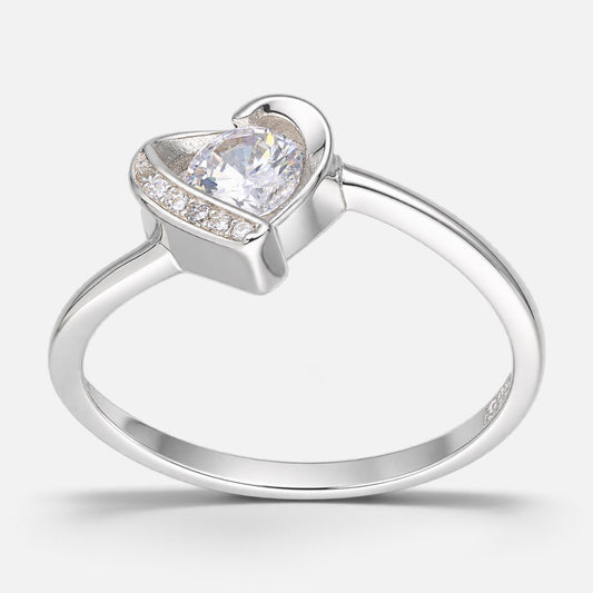 Anillo Corazón Circón