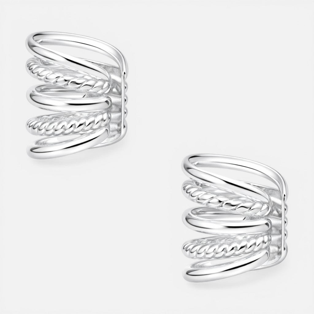 Aro Ear Cuff 5 Líneas Entorchado