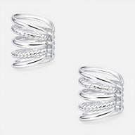 Aro Ear Cuff 5 Líneas Entorchado