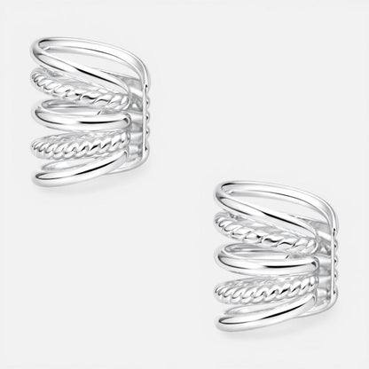 Aro Ear Cuff 5 Líneas Entorchado