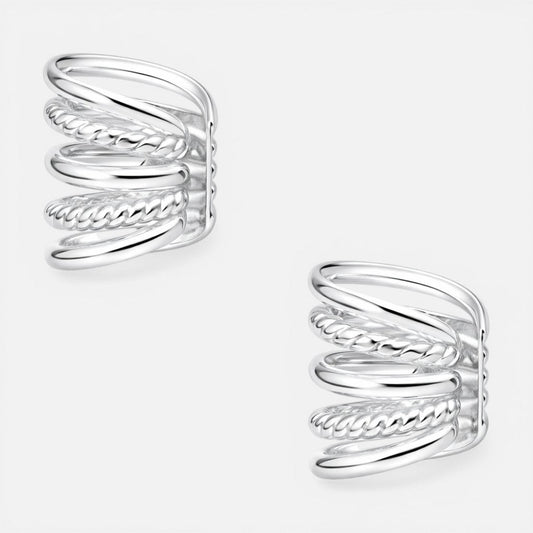 Aro Ear Cuff 5 Líneas Entorchado